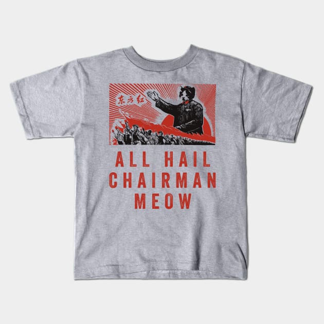 All Hail Chairman Meow Kids T-Shirt by n23tees